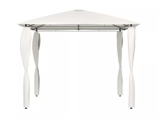 Belvédère avec revêtement de poteaux 3x3x2,6 m Crème 160 g/m²