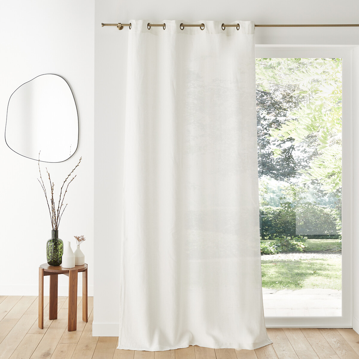 LA REDOUTE INTERIEURS<br>Cortina de linho com ilhós, Elba