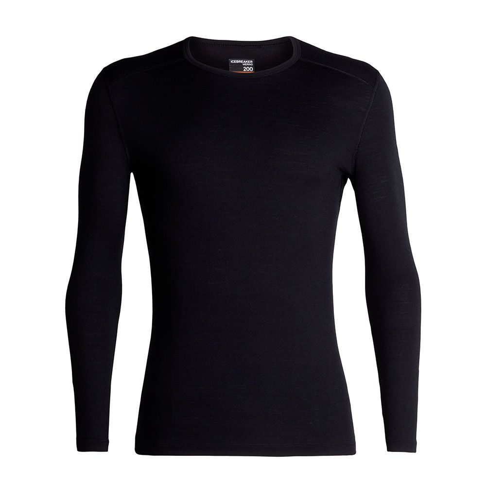 Icebreaker 200 OASIS MERINO - Sous-couche Homme black