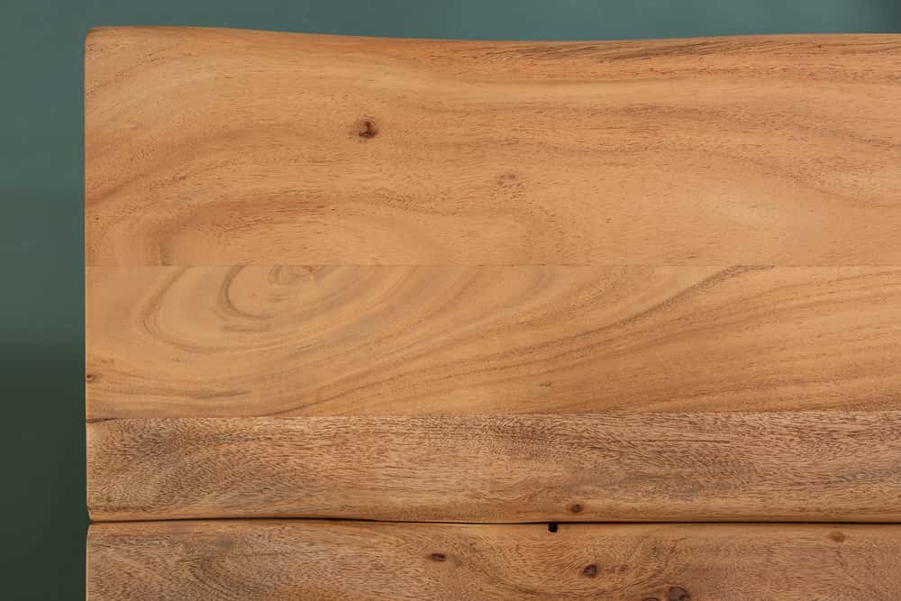 Massivholz Bett AMAZONAS 180x200cm Akazie Baumkante natur Doppelbett