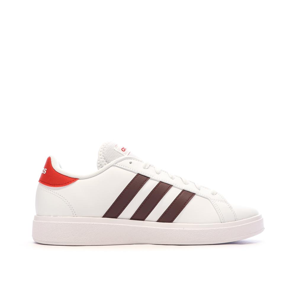 Adidas Baskets Blanches/Rouge Homme Adidas Grand Court Base 2.0