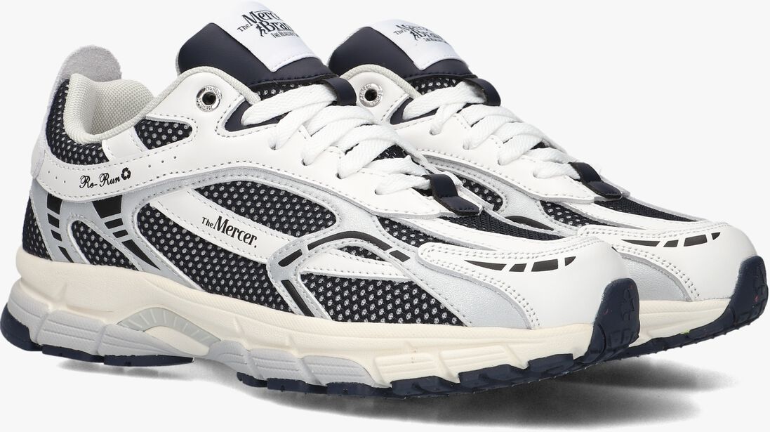 witte mercer amsterdam lage sneakers the re-run white silver
