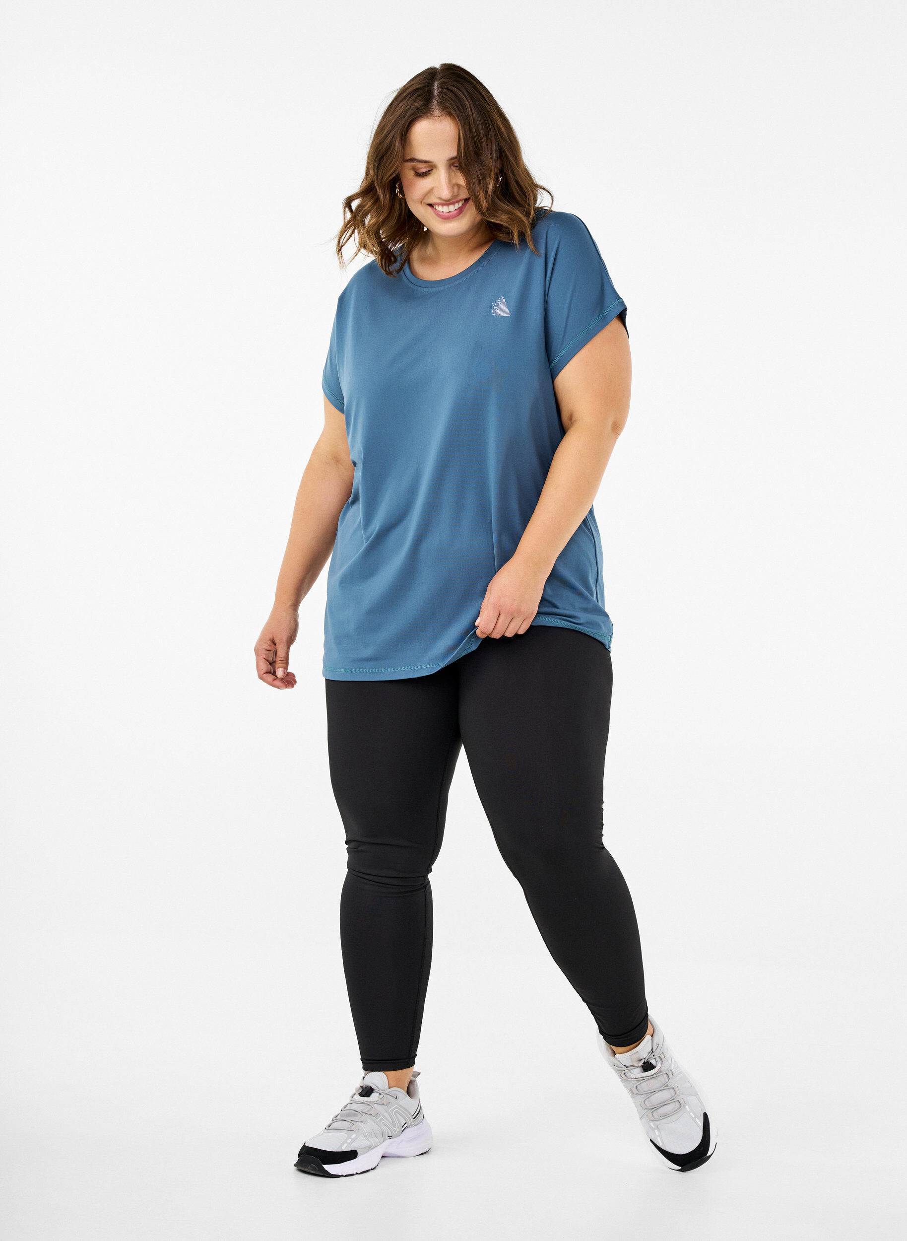 Ensfarvet trænings t-shirt