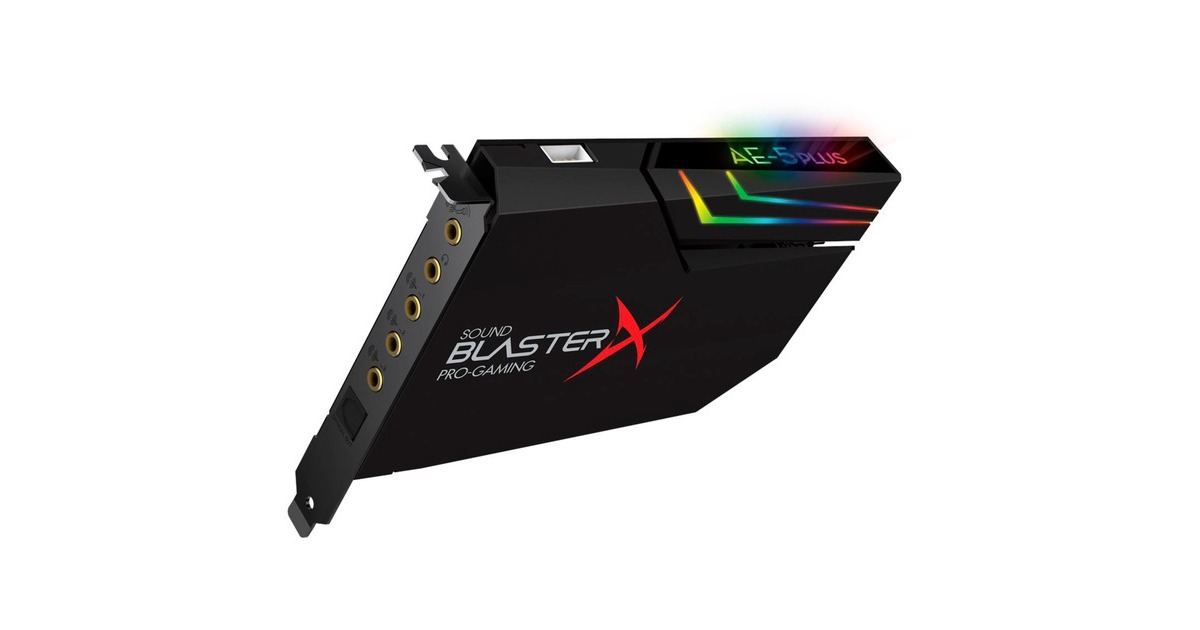 CreativeSound BlasterX AE-5 Plus geluidskaart  (Zwart, RGB leds)