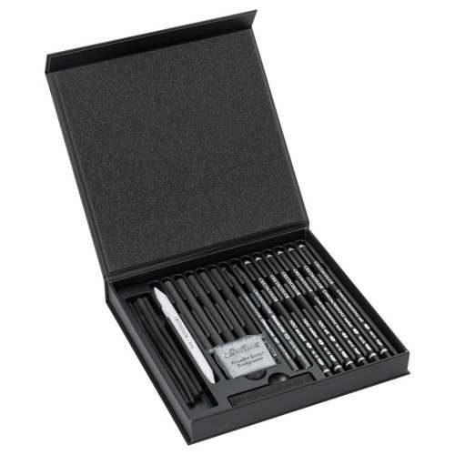 CRETACOLOR® Kohle- und Zeichenset, 20er-Geschenke-Box