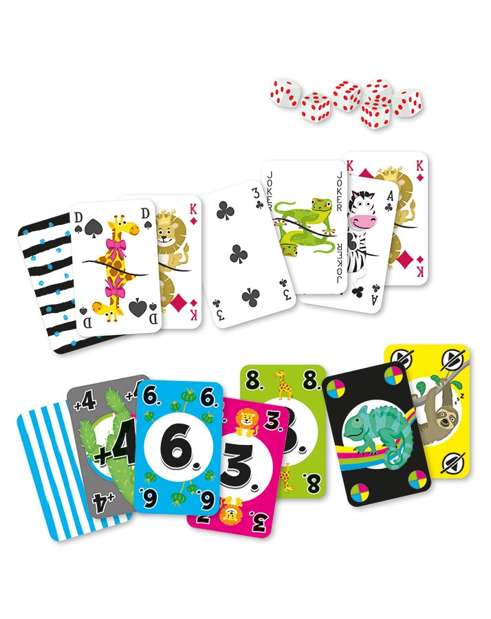 Spiele-Set KARTEN- UND WÜRFELSPIELE FÜR KINDER 115-teilig in bunt