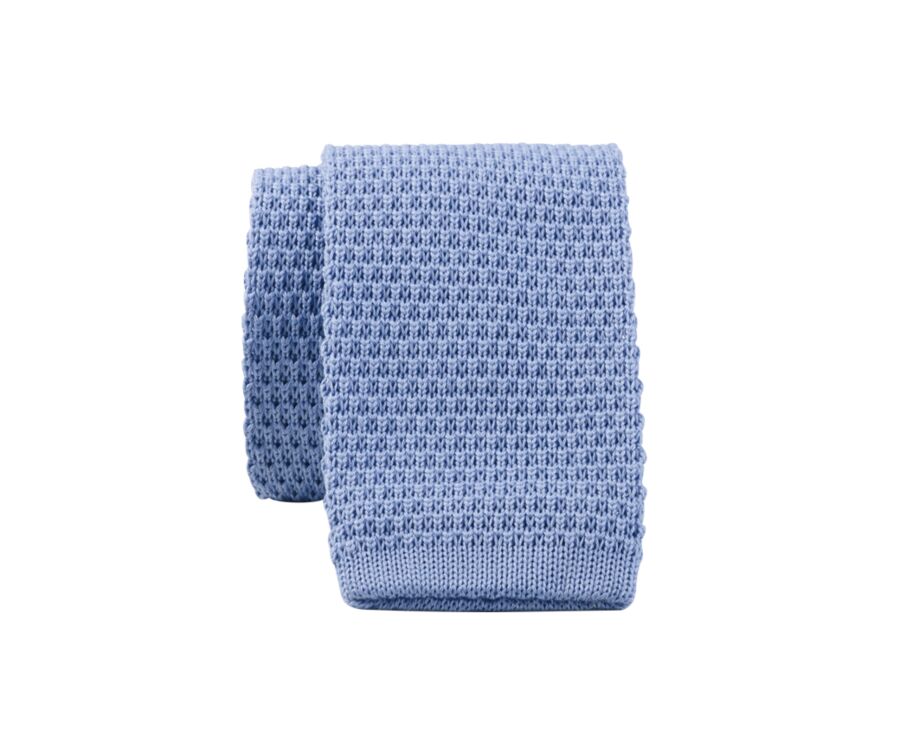 Cravate tricot homme Bleu Ciel