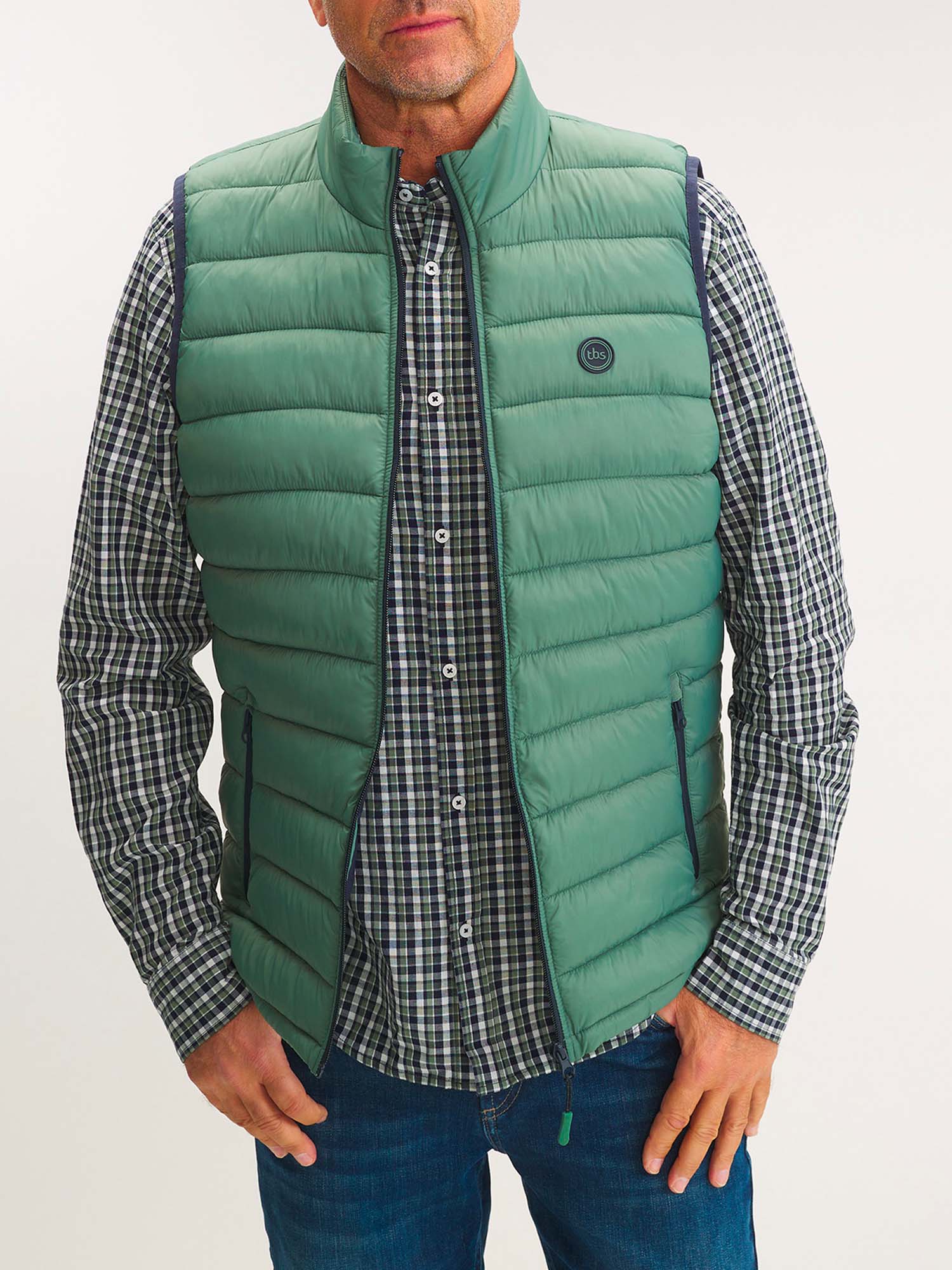 Doudoune Homme Sans Manches Vert
