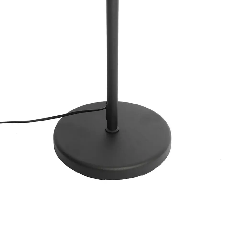 Qazqa vloerlampen ladas zwart e27