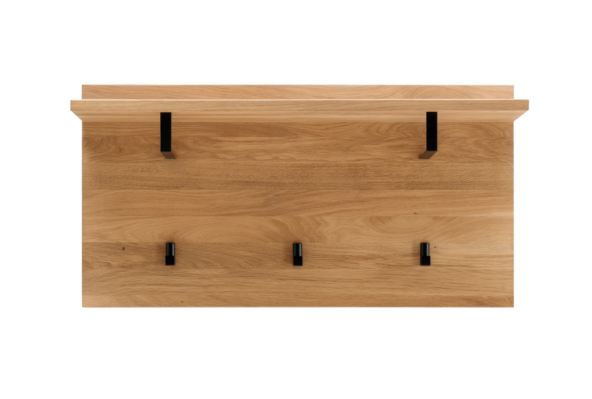 VALMONDO Wandgarderobe LIDO 80 x 41 cm Astige Eiche massiv naturbelassen geölt