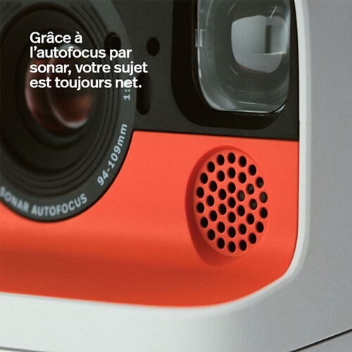 Appareil photo instantané Polaroid Flip + pack de film couleur (8 photos) - Blanc