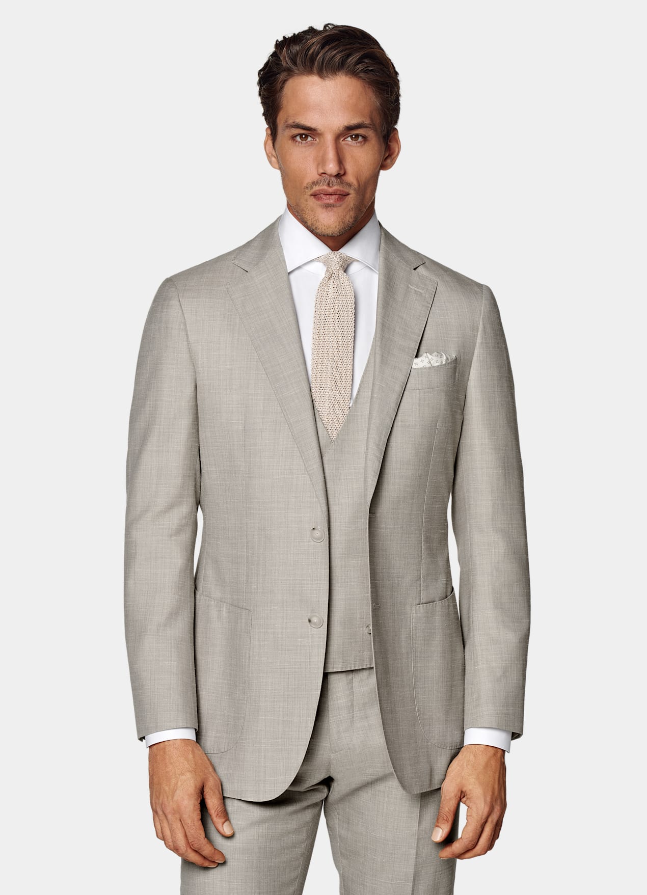 Gilet de costume sable