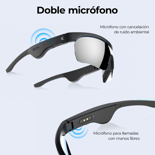 Óculos inteligentes Ksix Phoenix com música, chamadas e proteção UV400.