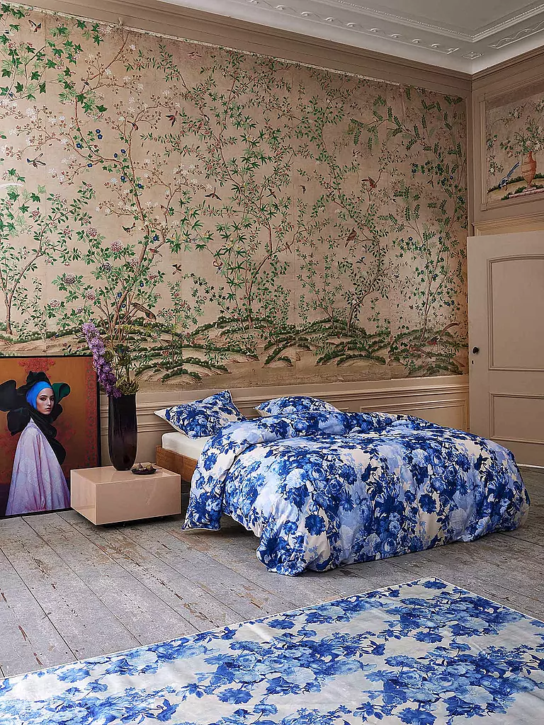 ESSENZA Satin Bettwäsche LEILA 70x90cm/140x200cm Vanilla hellblau