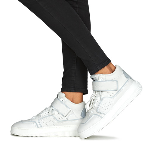 Calvin Klein Jeans - CHUNKY CUPSOLE LACEUP MID M - Blanc / Argent
