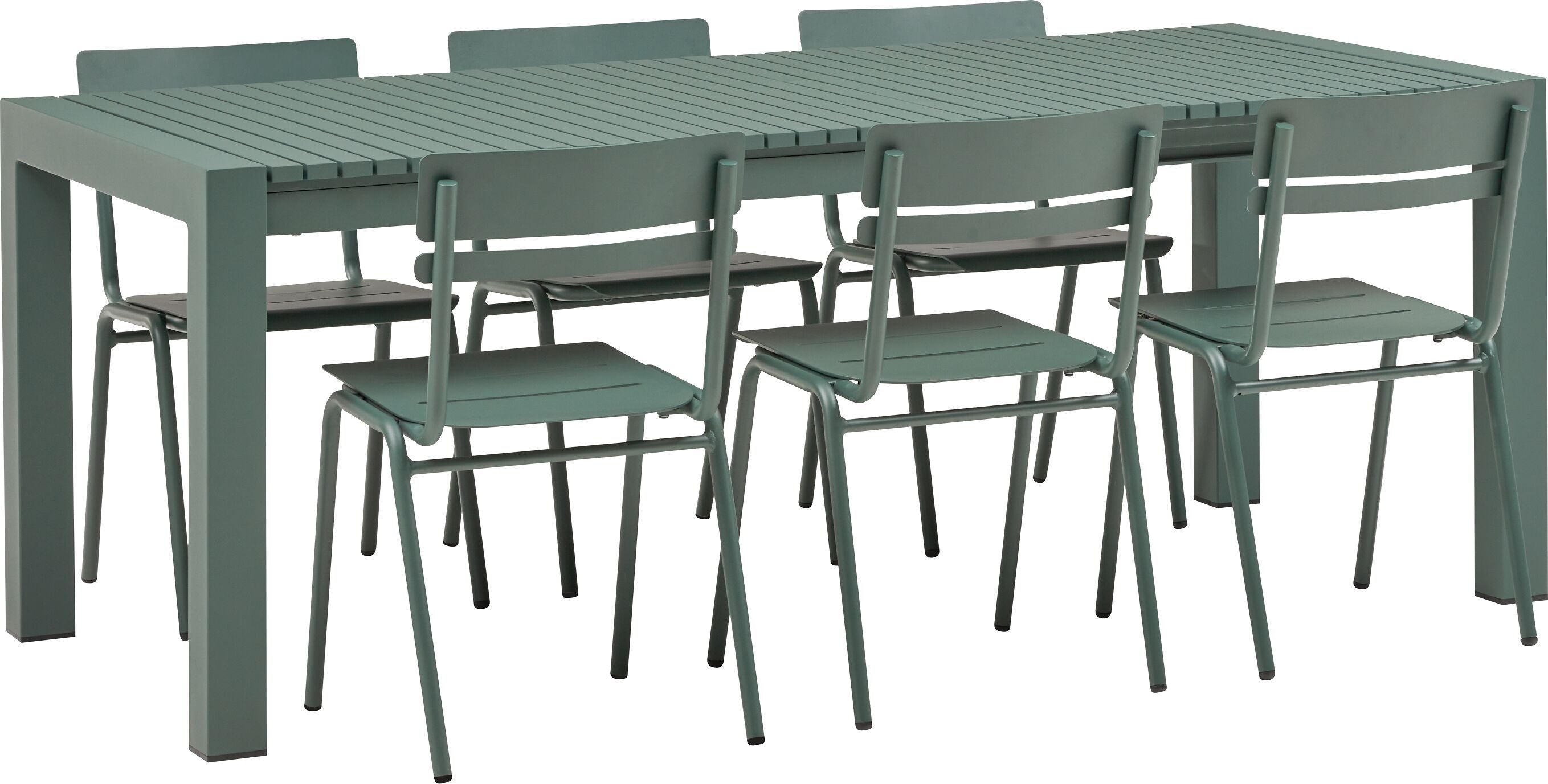 CADIZ Auszugstisch - Jungle green / B: 200.0 cm x T: 90.0 cm x H: 75.0 cm