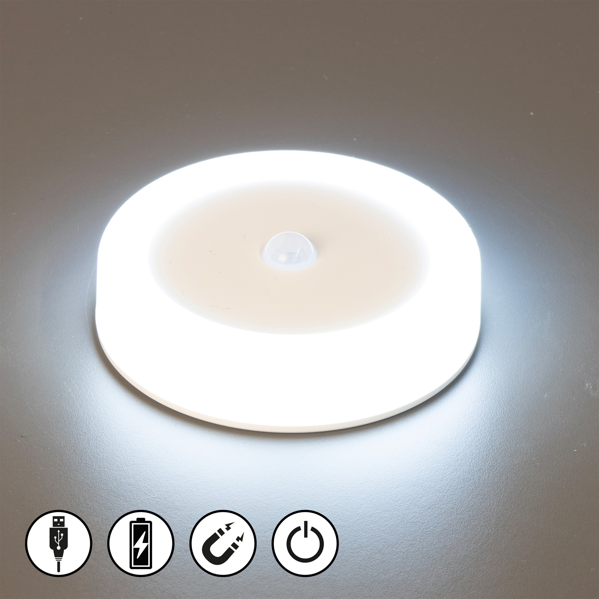 Easy LED Unterbauleuchte Magnetic mit Akku / Dämmerungssensor rund weiß