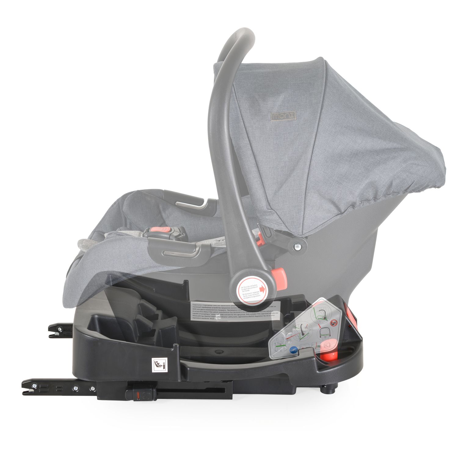 Moni Isofix-Basisstation Royal füri-Size Babyschalen Trio und Multi schwarz