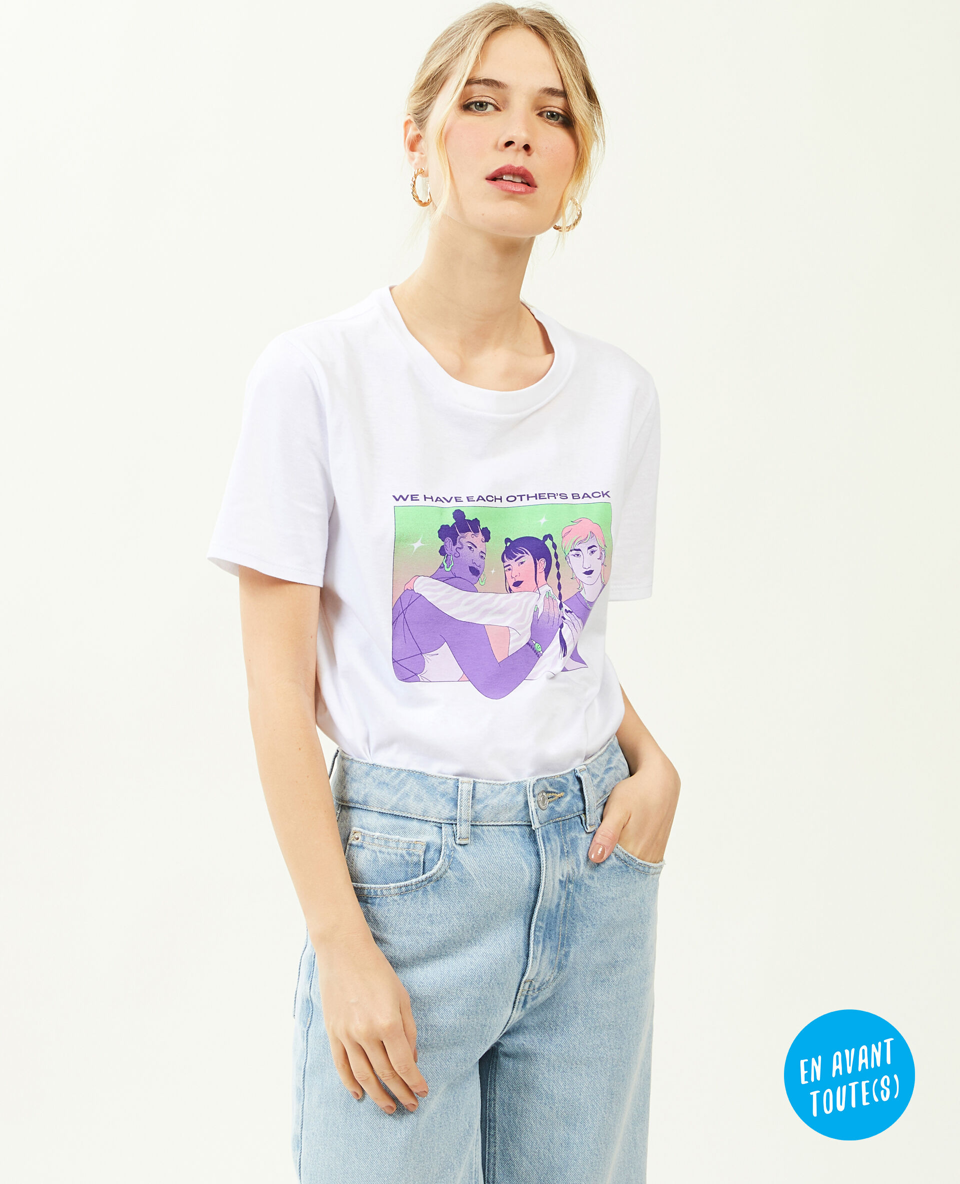 T-shirt pimkie X En avant toute(s) - Blanc