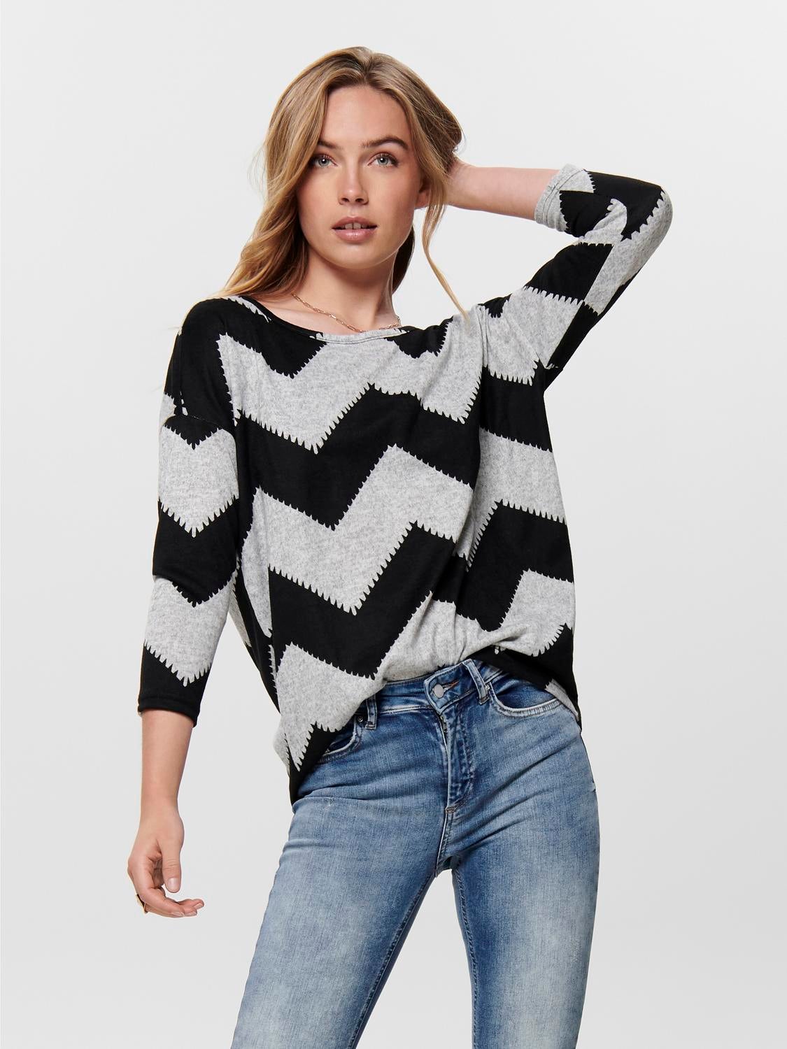 ONLELCOS Top Light Grey Melange