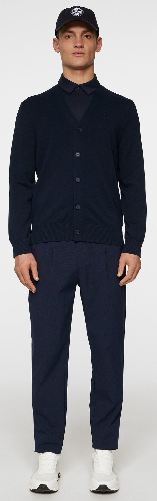 Jarred Knitted Cardigan Herre JL Navy