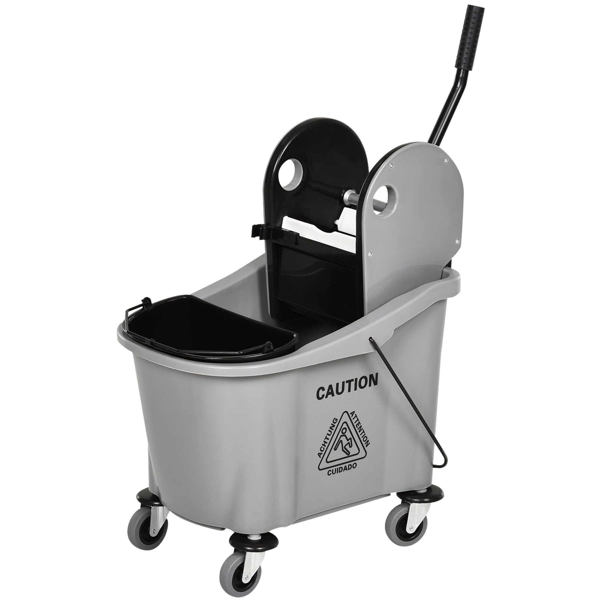 HOMCOM Putzwagen mit Auswringvorrichtung 54 x 41 x 91,5 cm (LxBxH)