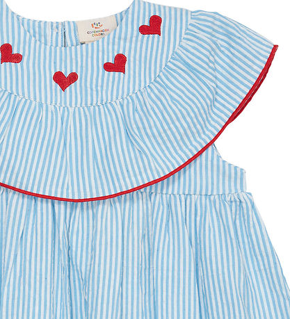 Copenhagen Colors Kleid - Sky Blue/Cream Stripe
