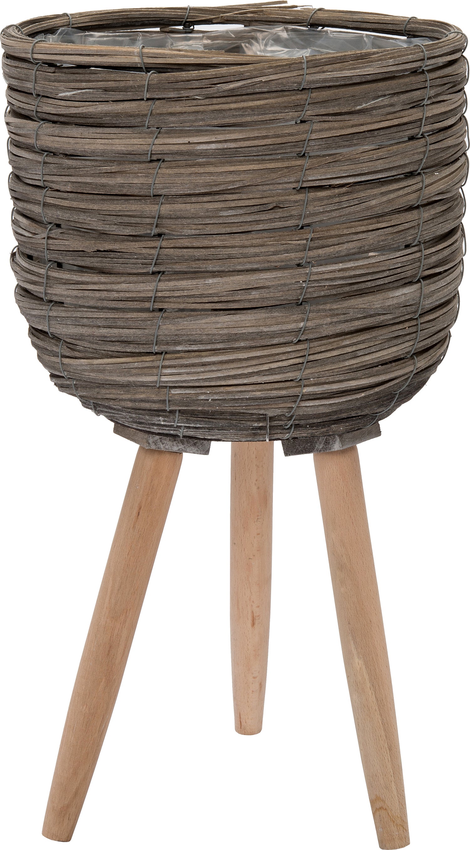 Intratuin plantenmand Suuz grijs / naturel D 29 H 59 cm