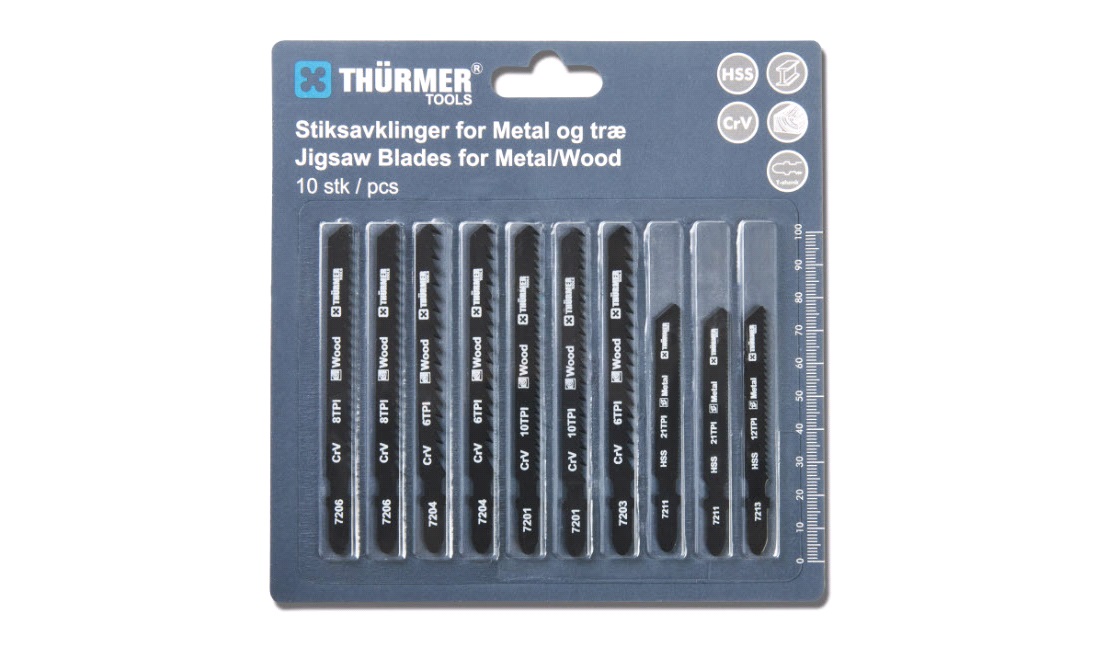 Klinger stiksav metal/træ/plast 10 stk.