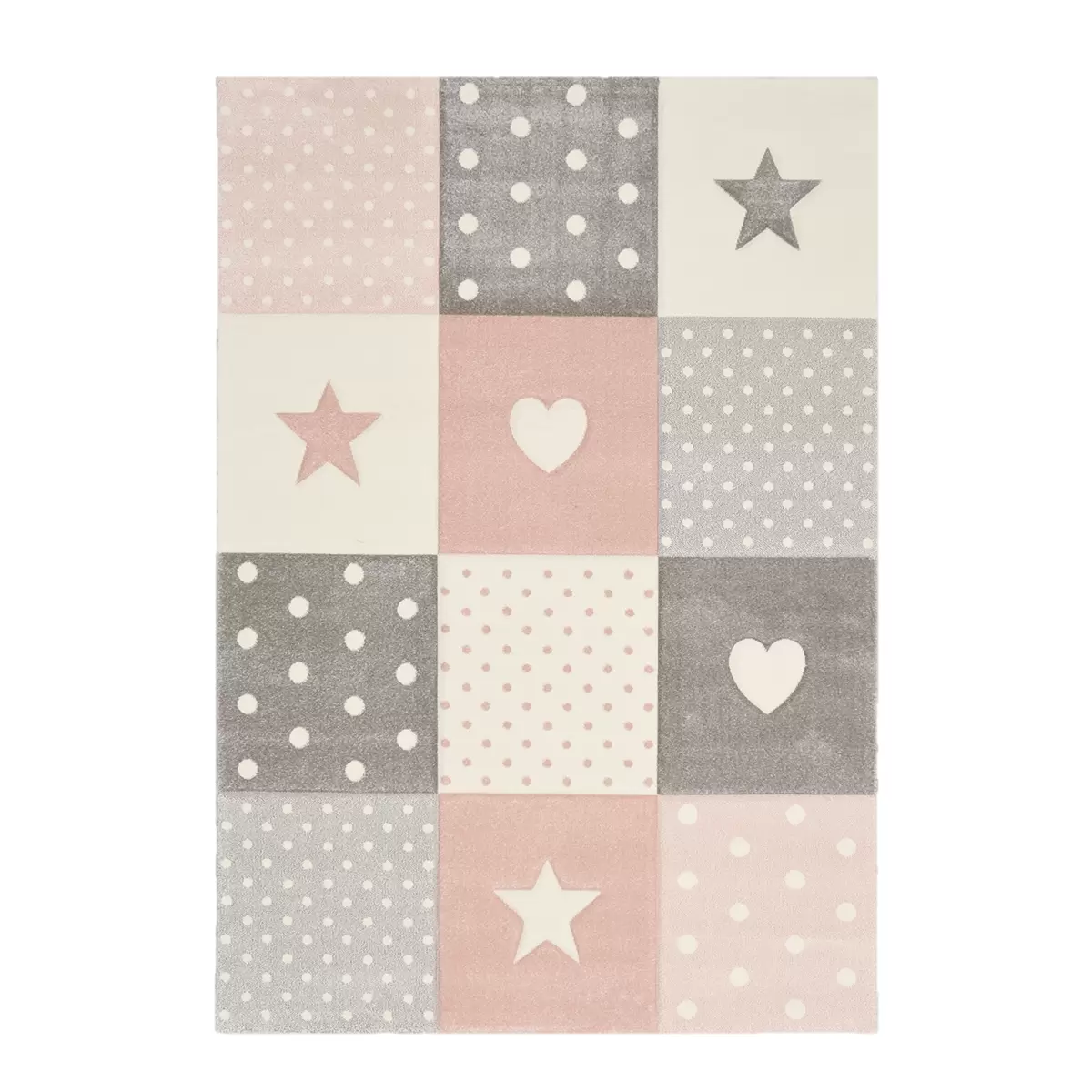 Kinderteppich Diamond Kids Pastel SV rosa,grau,weiss