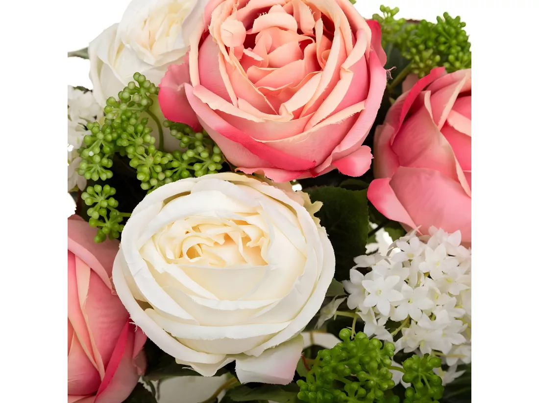 Bouquet composé Fleurs artificielles D. 20 x H. 30 cm