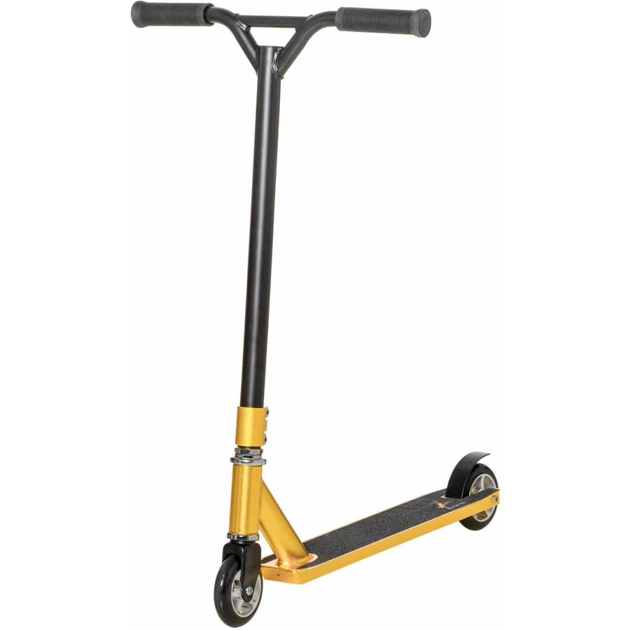HOMCOM Stuntscooter mit dem 360° drehbaren Lenker gold