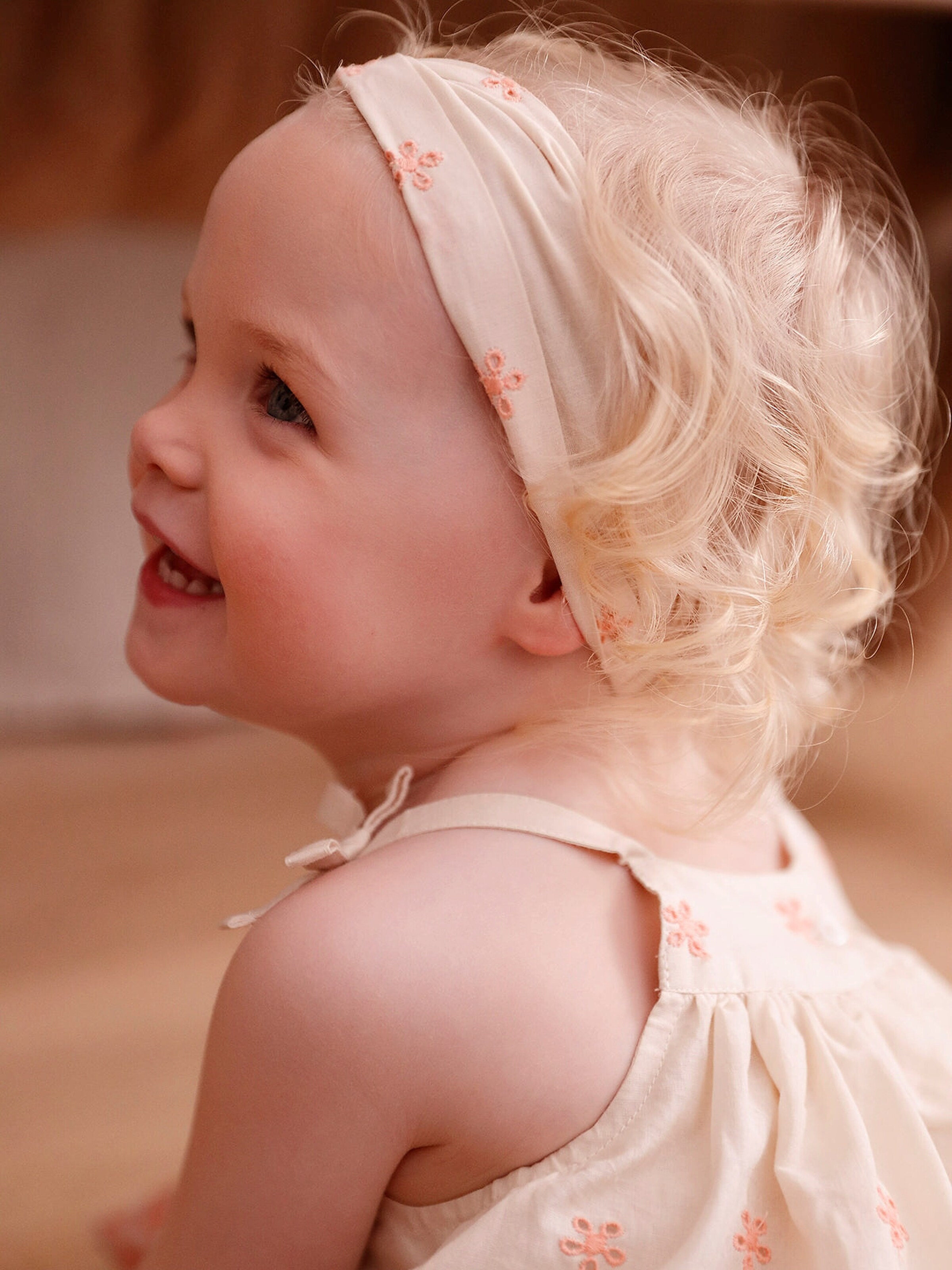 Vertbaudet Mädchen Baby-Set: Kleid & Haarband wollweiß