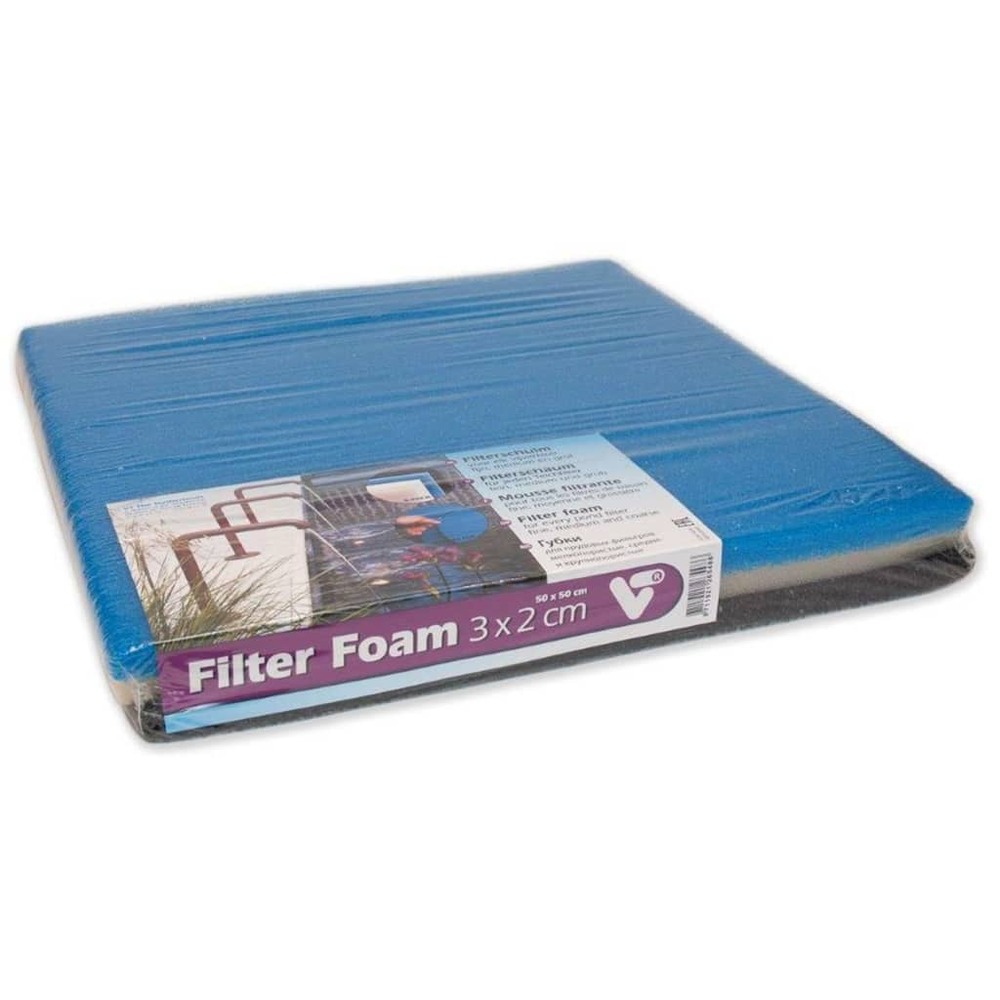 Velda (vt) set de mousse de filtre d'étang 50x50x2 cm blanc noir bleu