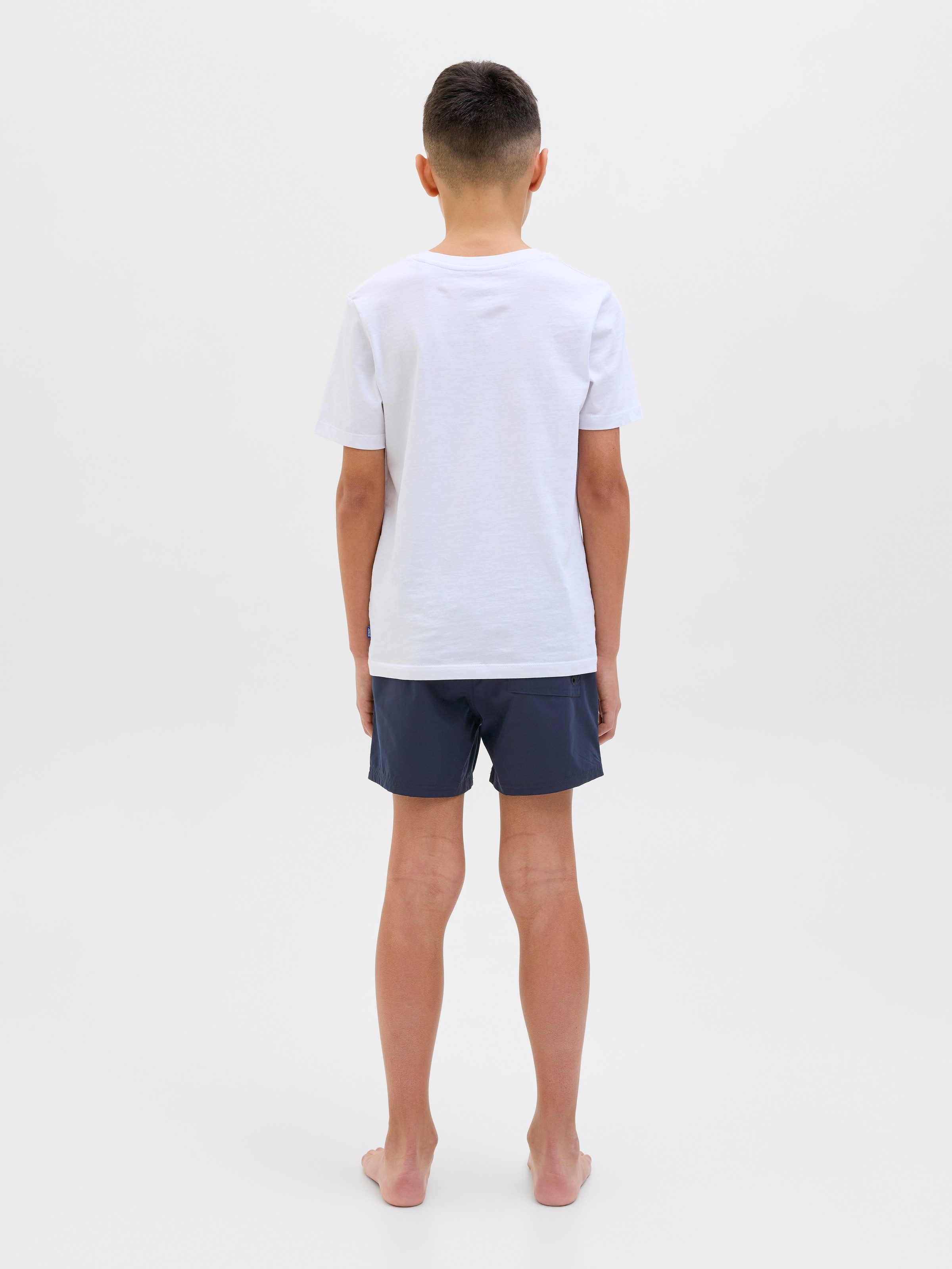 Jack & Jones Junior Badeshorts »JPSTMAUI mit Logoprint und praktischen Taschen«, bedruckt, modisch, regular fit, Web