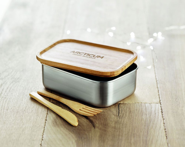 GiftRetail MO9967 - SAVANNA Lunch box en acier inox. 600ml