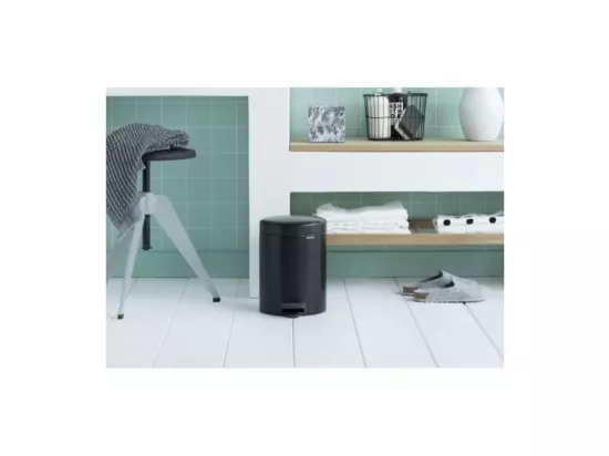 Poubelle Newlcon 5 L noir mat