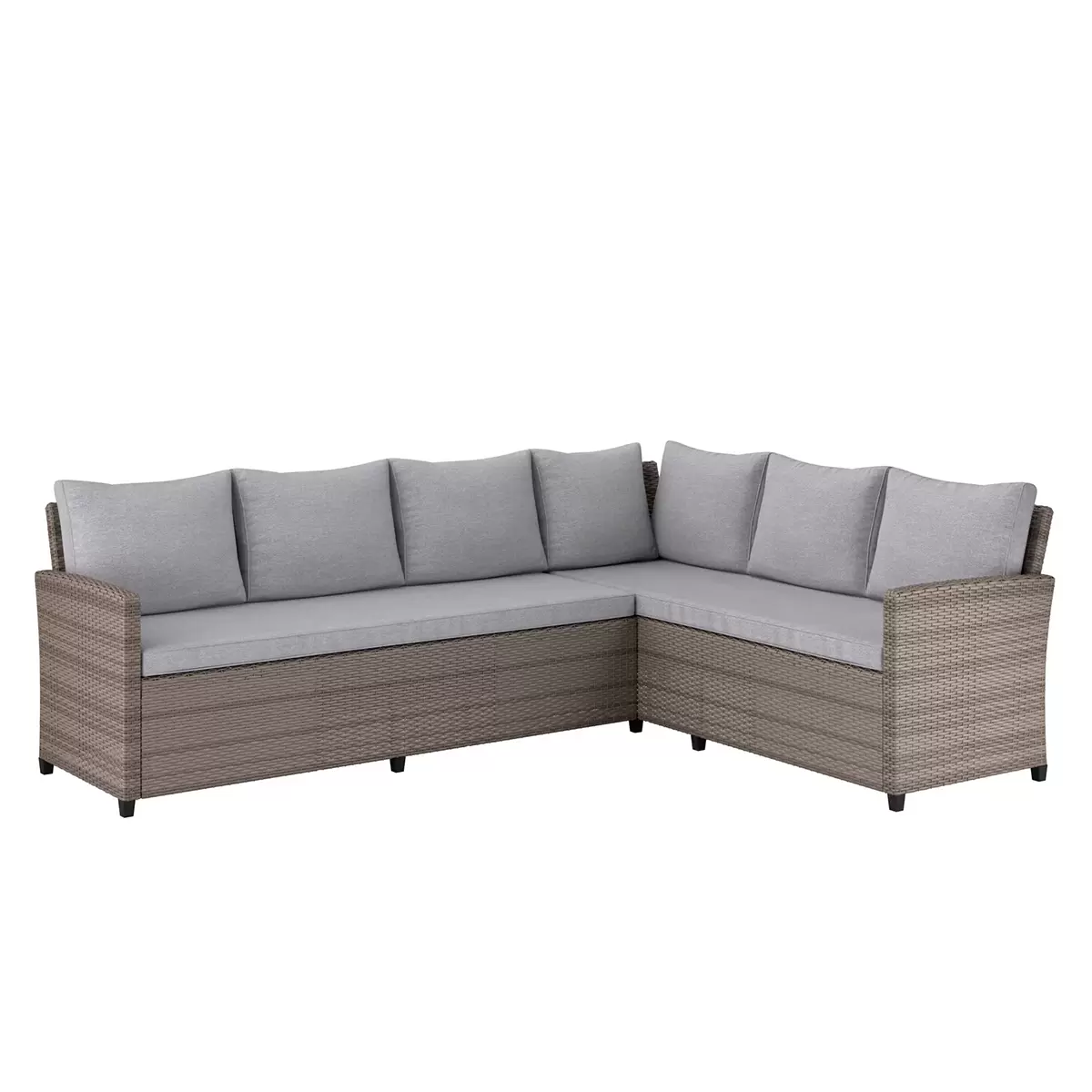 Beldano Loungegarnitur Porto new 5-teilig rechts braun,grau