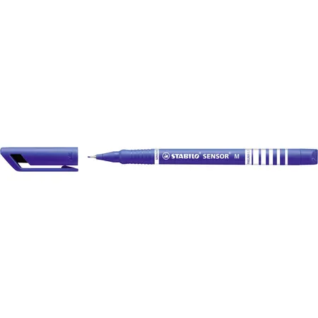 Fineliner mit gefederter Spitze - STABILO SENSOR M - medium - Einzelstift - blau