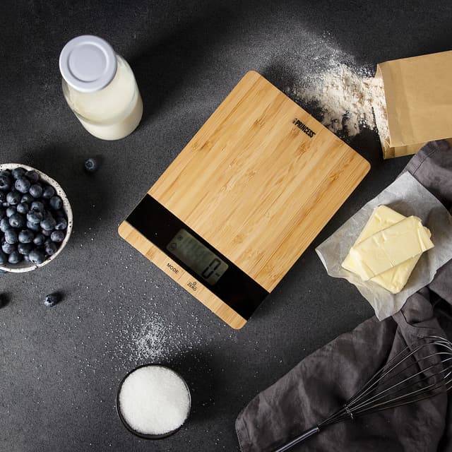 Køkkenvægt Bambus 5kg 492944 Køkkenvægt Pure