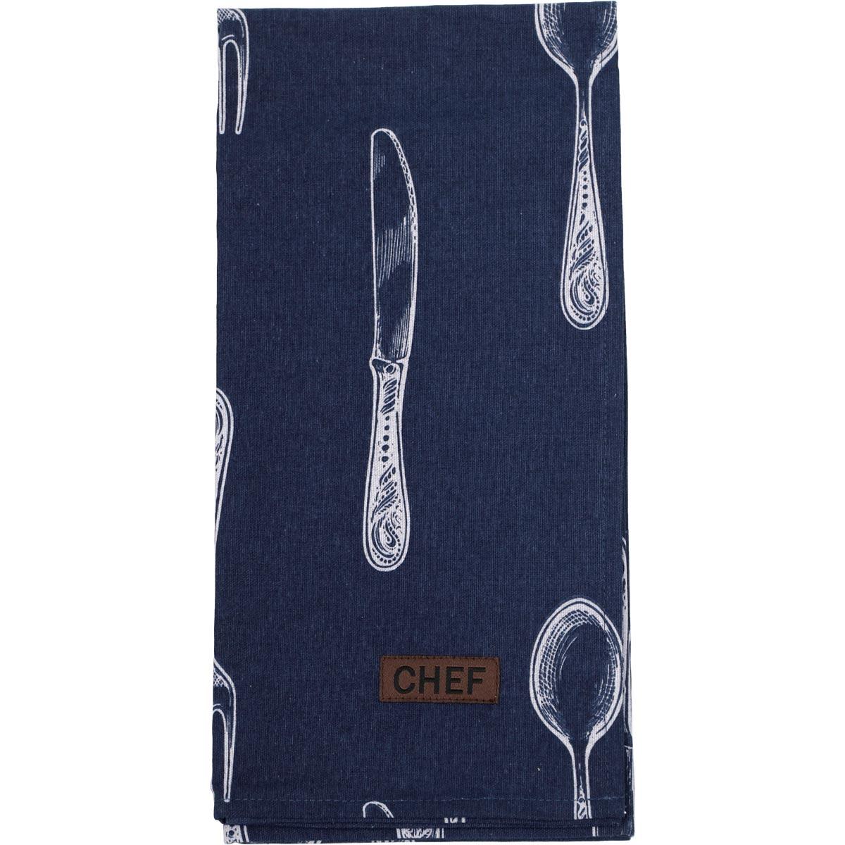 TORCHON CHEF CHENONCEAU 50X70CM BLEU