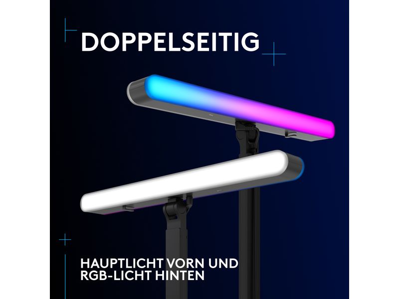 Logitech Litra Beam LX Doppelseitiges RGB-Streaming-Hauptlicht