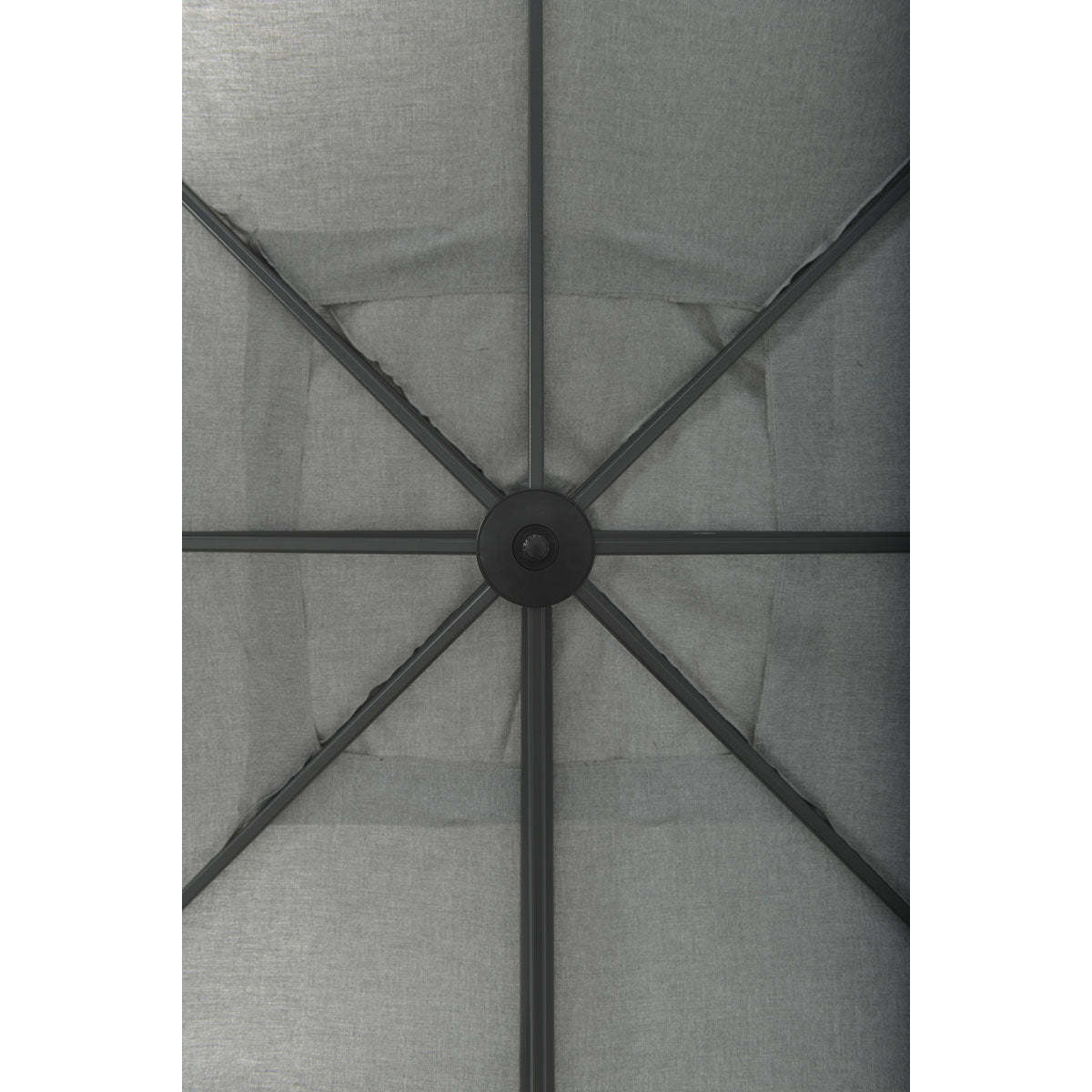 Hawaii Big Pole II parasol - 350x350 cm - carbon black - royal grijs