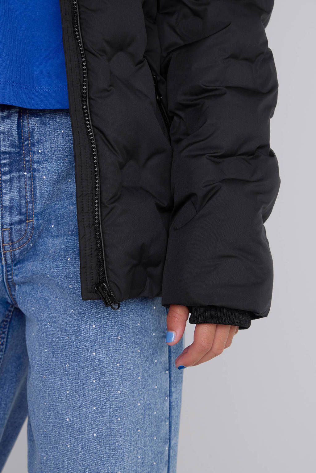 Coolcat Puffer Winterjas Jennifer met 3D Hartjes Zwart