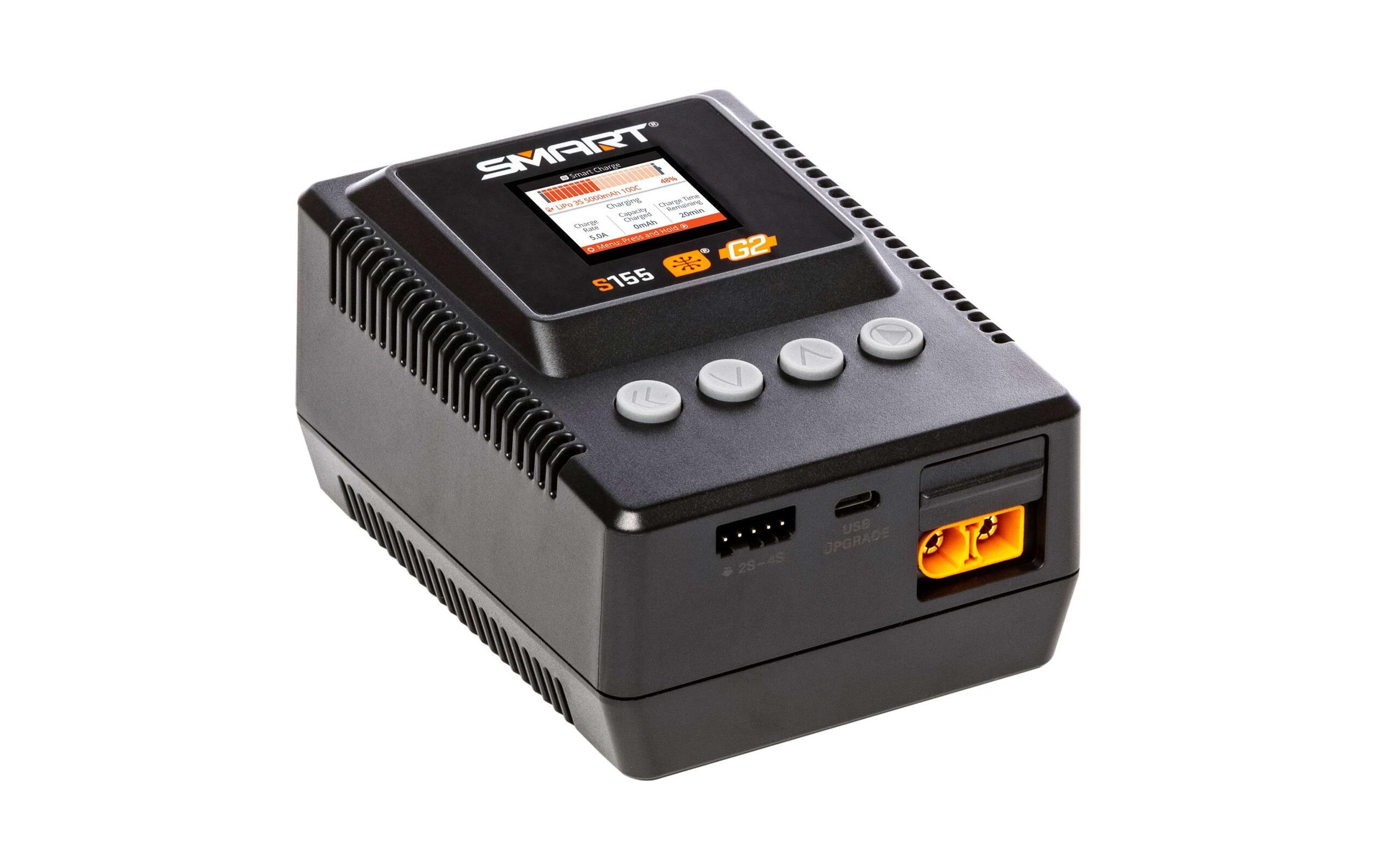 Ladegerät Smart S155 G2 AC 55W 1-4S, IC3 / IC5Spektrum Smart Ladegerät für 1-4S LiPo Akkus