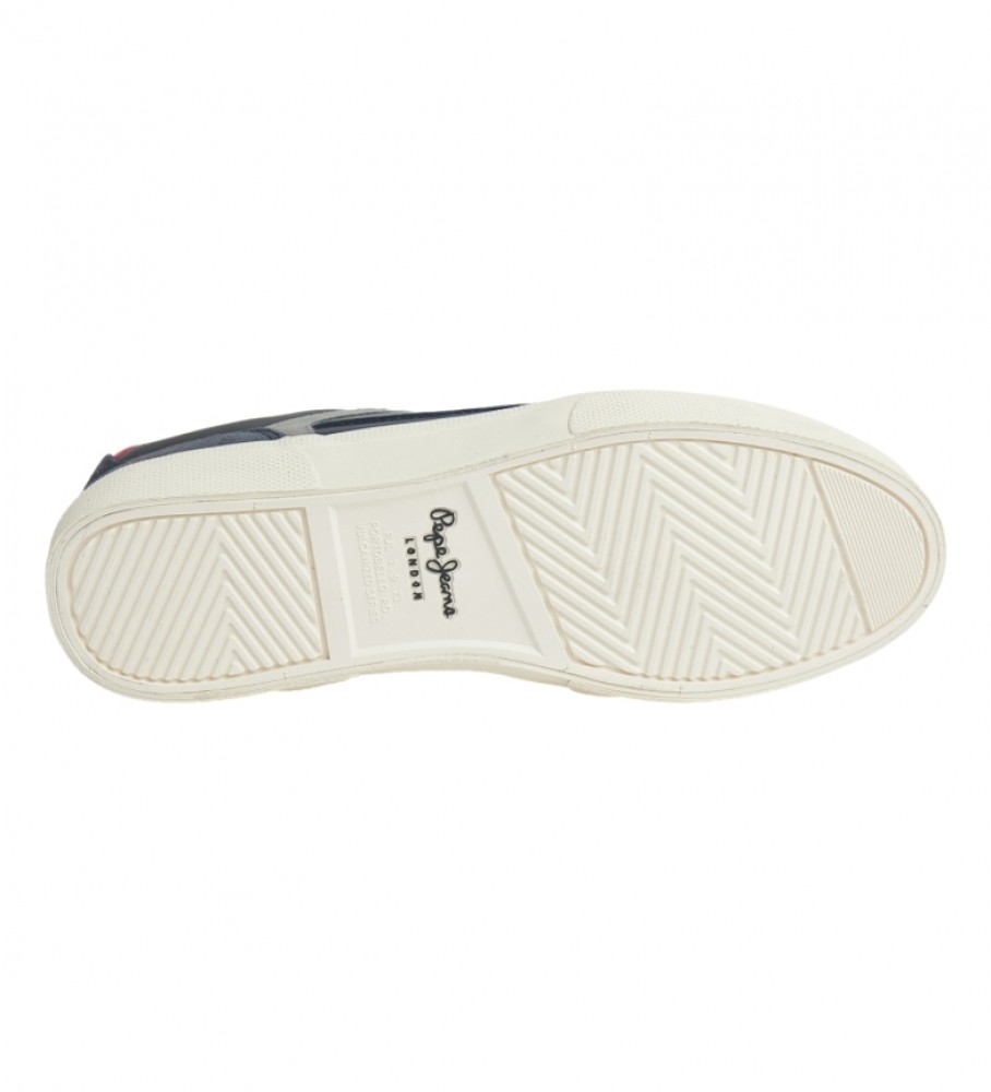 Tênis Pepe Jeans Kenton Masterlow em couro azul-marinho