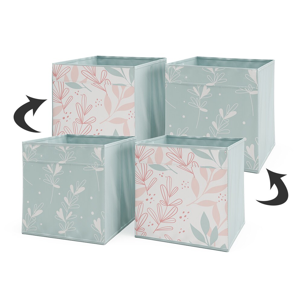 Vicco Faltbox Aufbewahrungsbox Regalbox Türkis Rosa Floral 3 Hartkarton Ablage