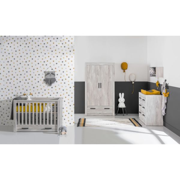 Kidsmill Sem Nautic Grijs Babybed Met Lade 60 x 120 cm