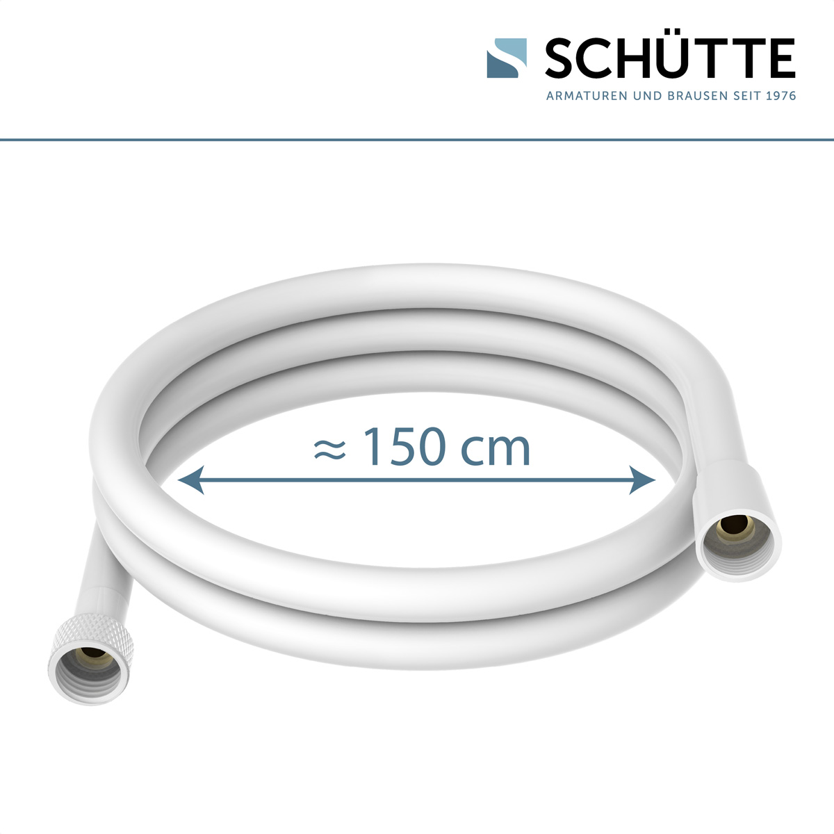 Schutte Doccia doucheslang 150cm wit mat