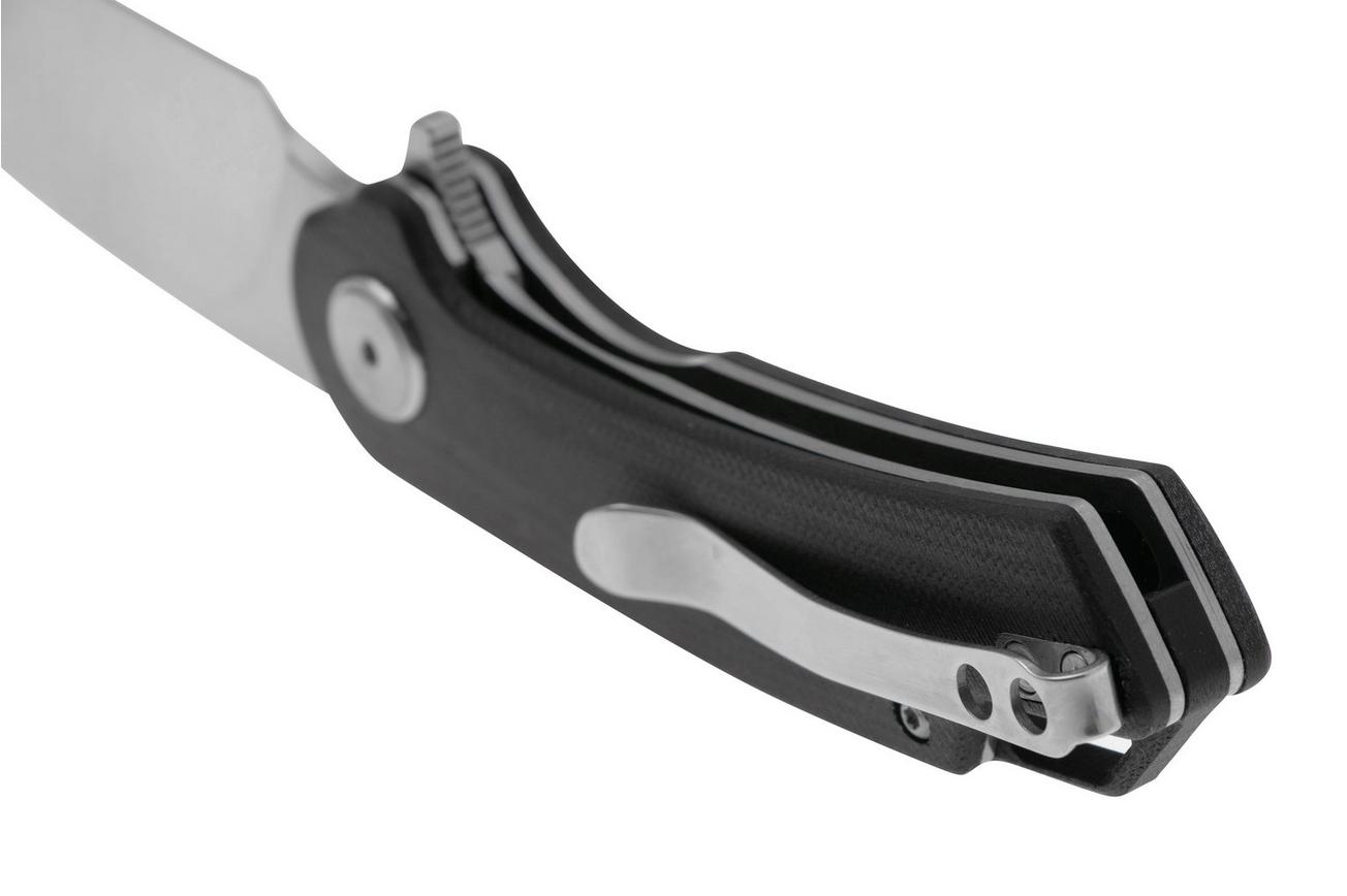 Böker Magnum Cliff Wharn 01BM0002, Satin 440B, Black G10, zakmes